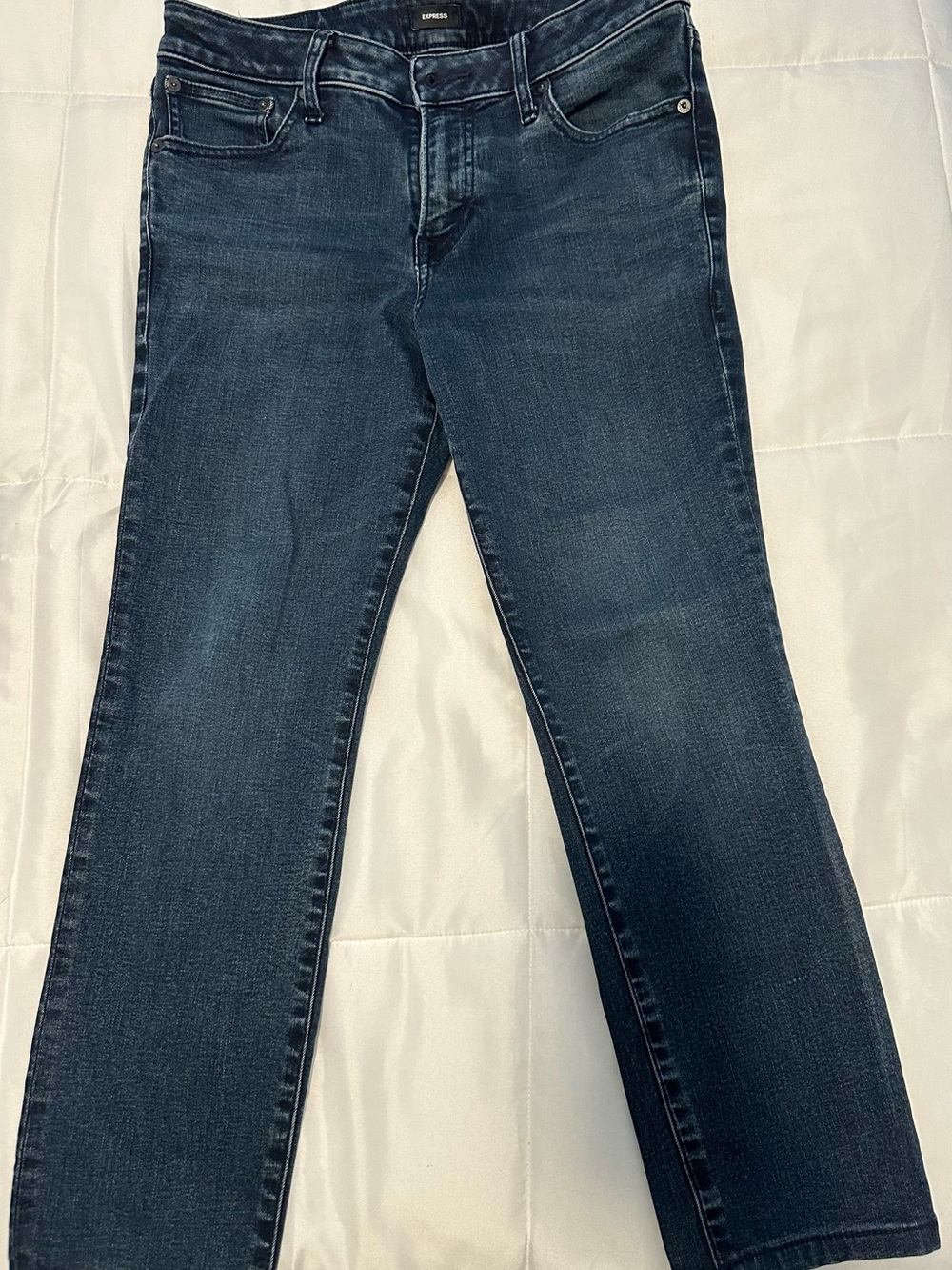 Express Women’s Straight Leg Dark Blue Jeans